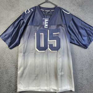 Dallas Football Jersey Shirt Mens Large Navy Gray 05 Mesh A.G.M.I Sportswear